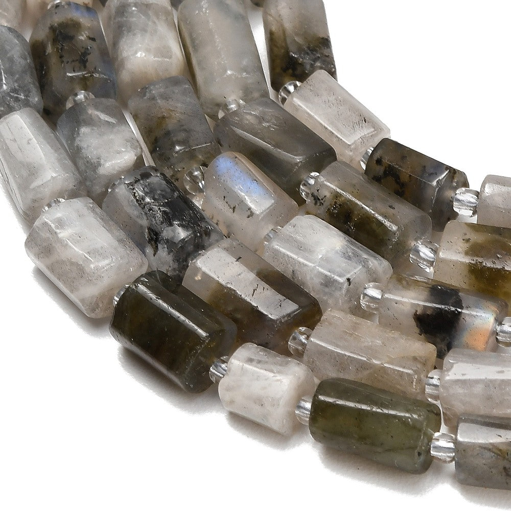 1st Vacker facetterad Labradorit cylinder