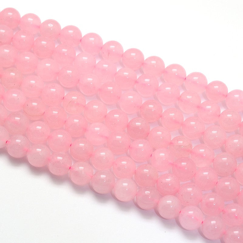 Hel sträng naturlig Rosenkvarts - 4mm