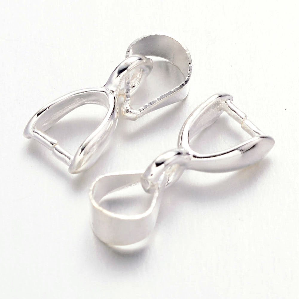 10st silverfärgade bails / hängare 13mm
