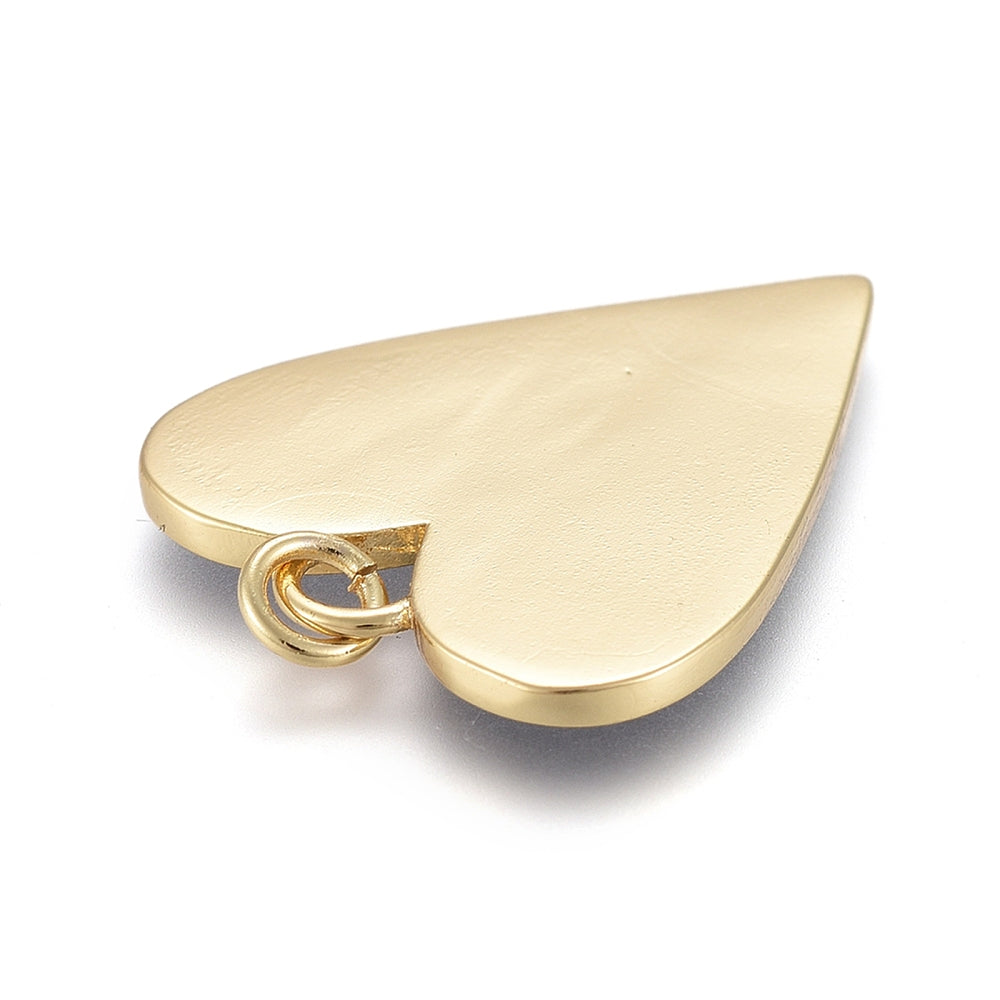 Hjärta hänge med 18K guldplätering