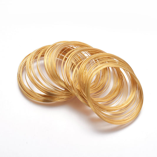 50 varv Memory wire guldfärgad för armband - 5,5cm