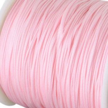Rosa nylontråd pärltråd 0,8mm till t.ex mala - 10m