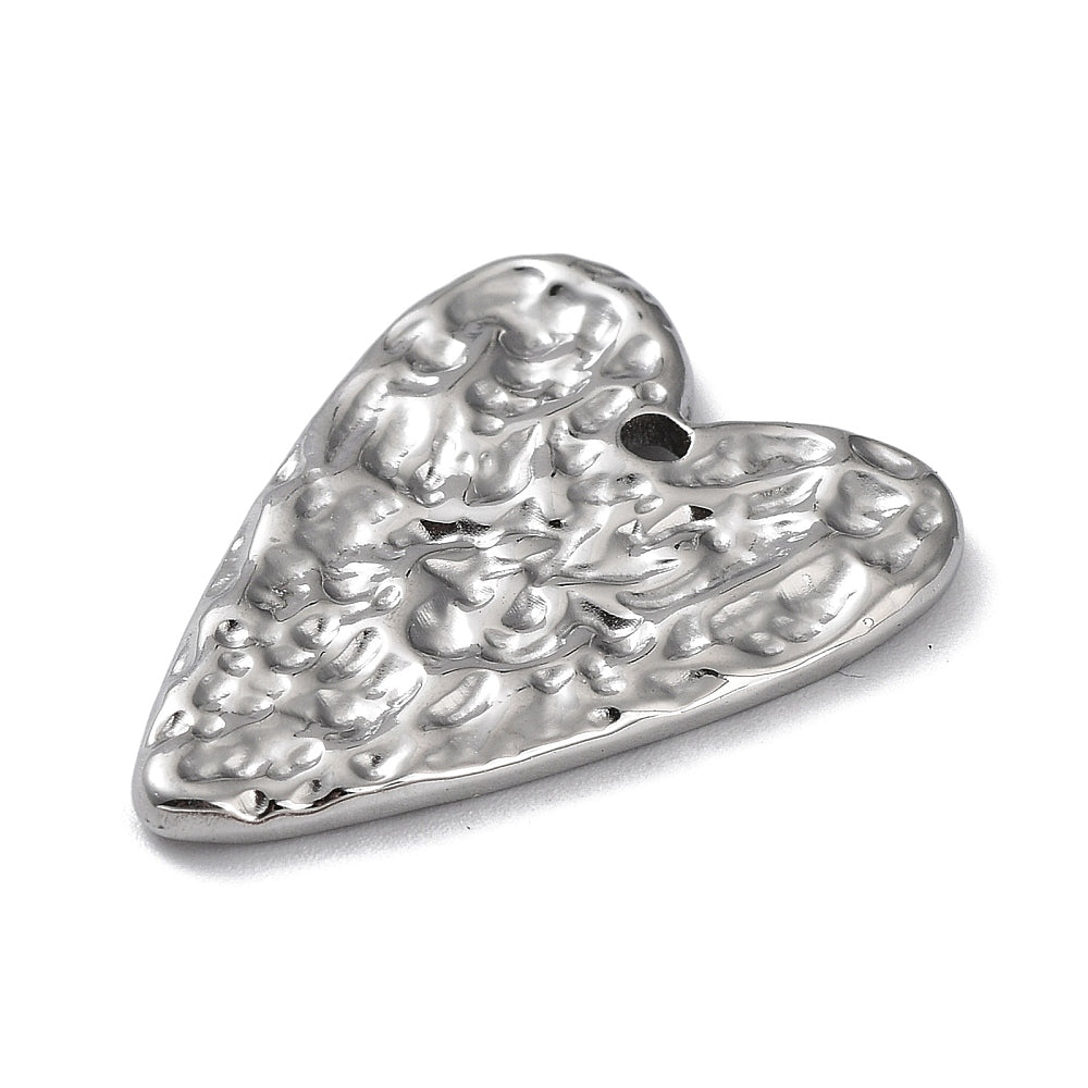 Hjärta hänge i rostfritt stål - 1st