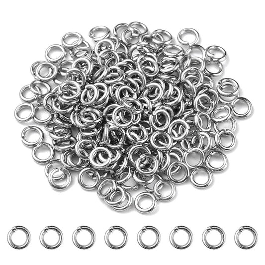 Platinumfärgade bindringar 304 Rostfritt stål - 4mm