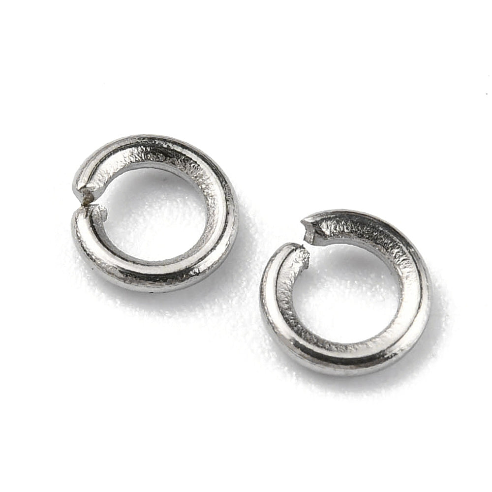Platinumfärgade bindringar 304 Rostfritt stål - 4mm