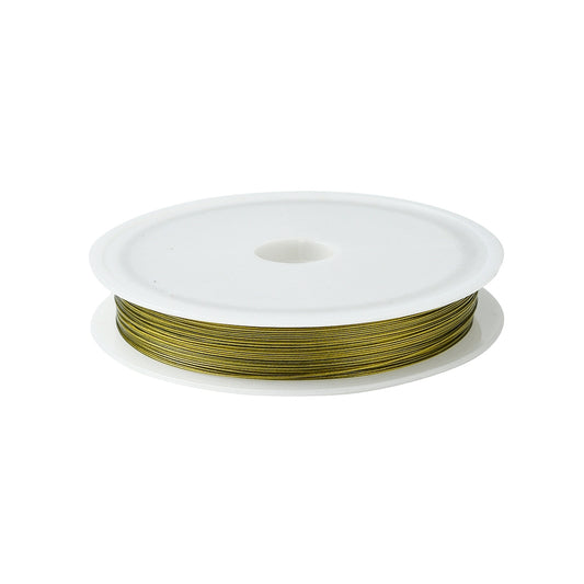 50m Tiger tail guldfärgad wiretråd 0,38mm 1 rulle