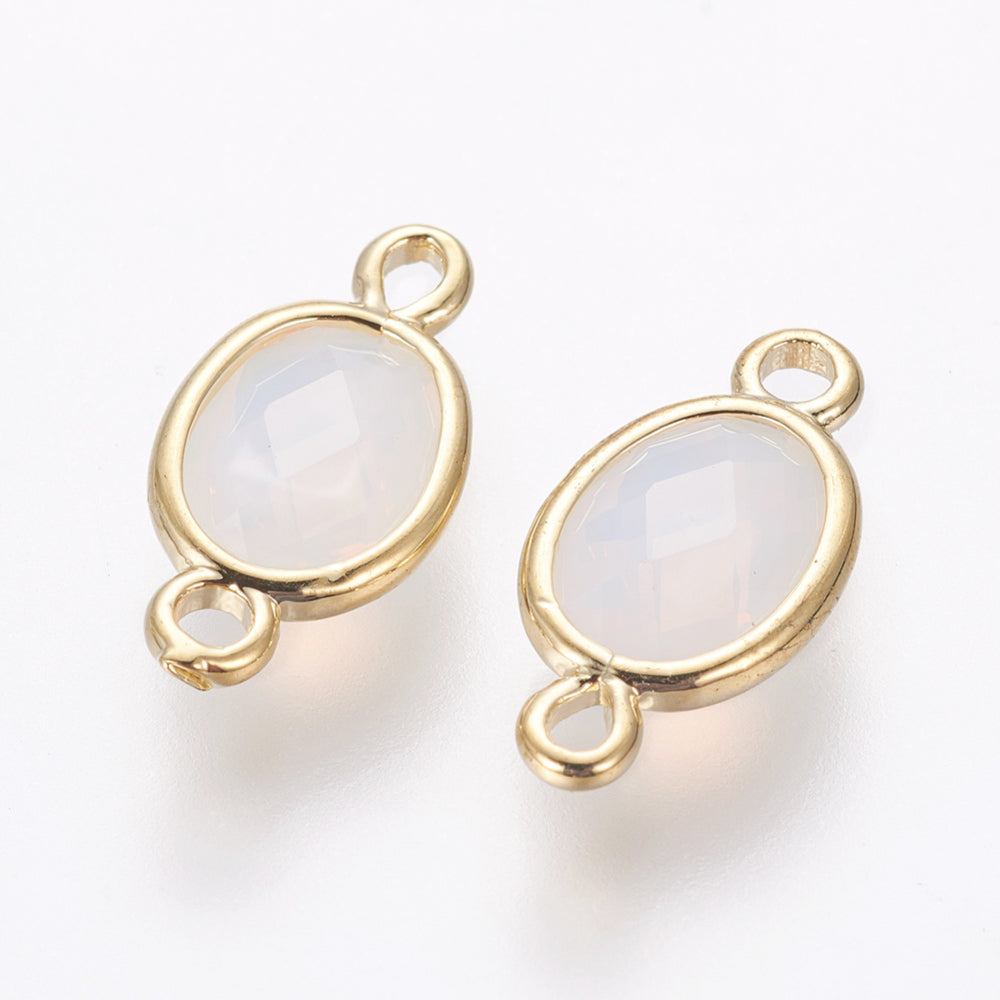 1st Opalite oval länk/connector - 15mm