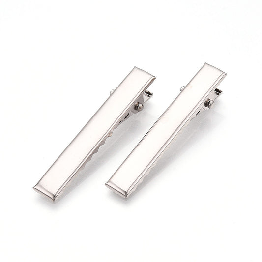 10st hårspännen alligator klämma - 46 x 8mm
