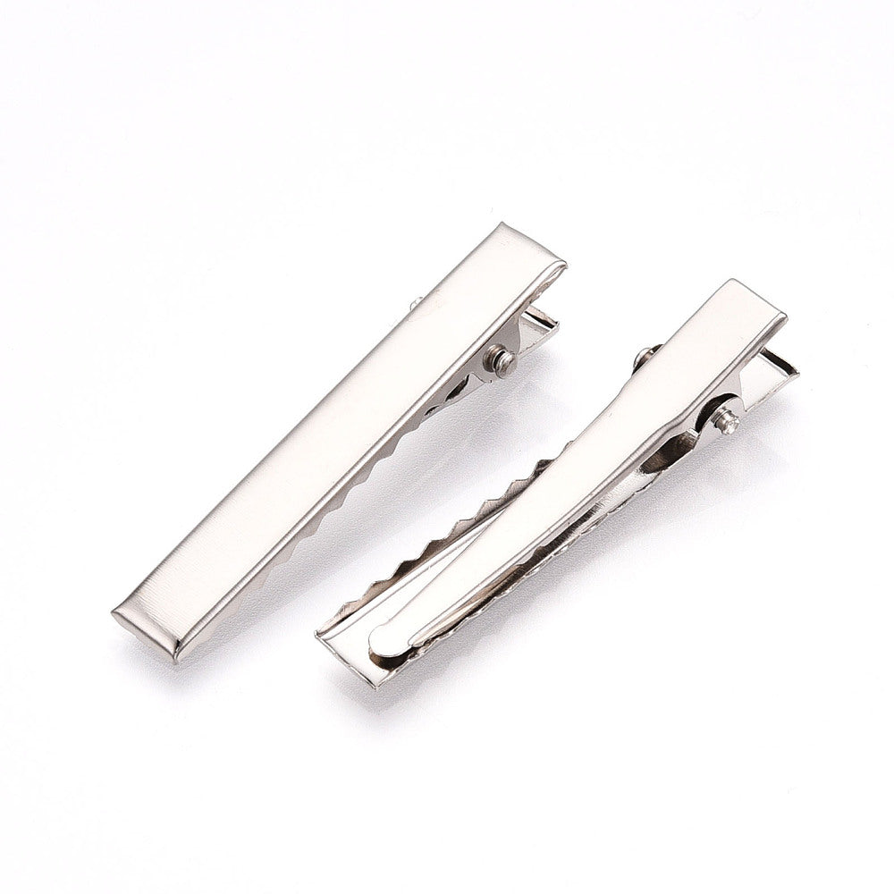 10st hårspännen alligator klämma - 46 x 8mm