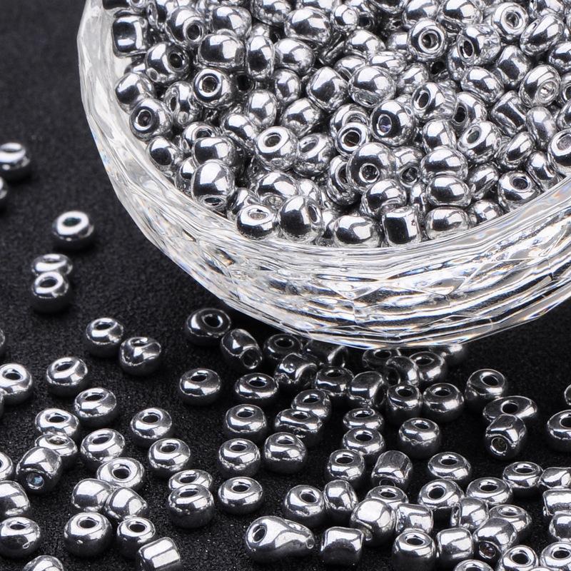 Platinum Rocailles Seed beads 25 gram