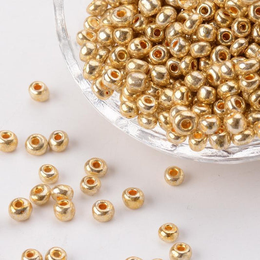 Guld Rocailles Seed beads 25 gram