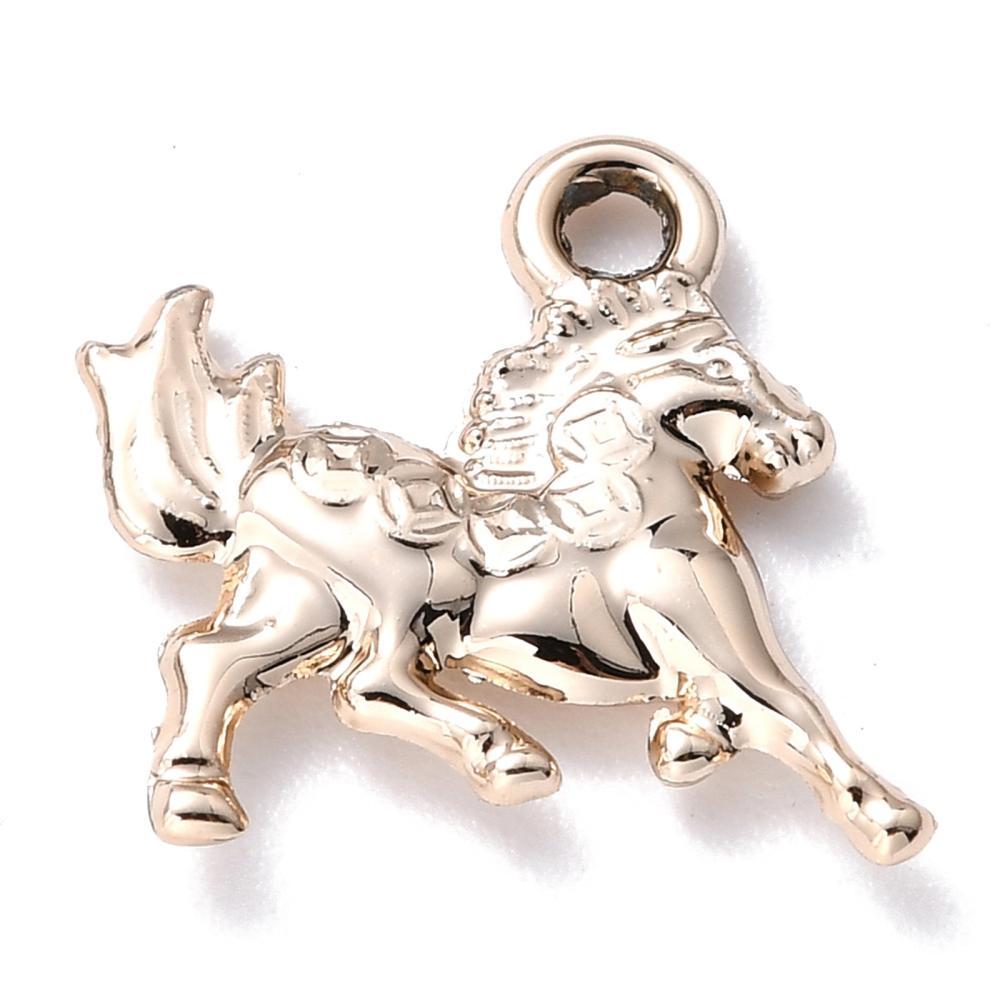 Fin häst - guldfärgat metallhänge