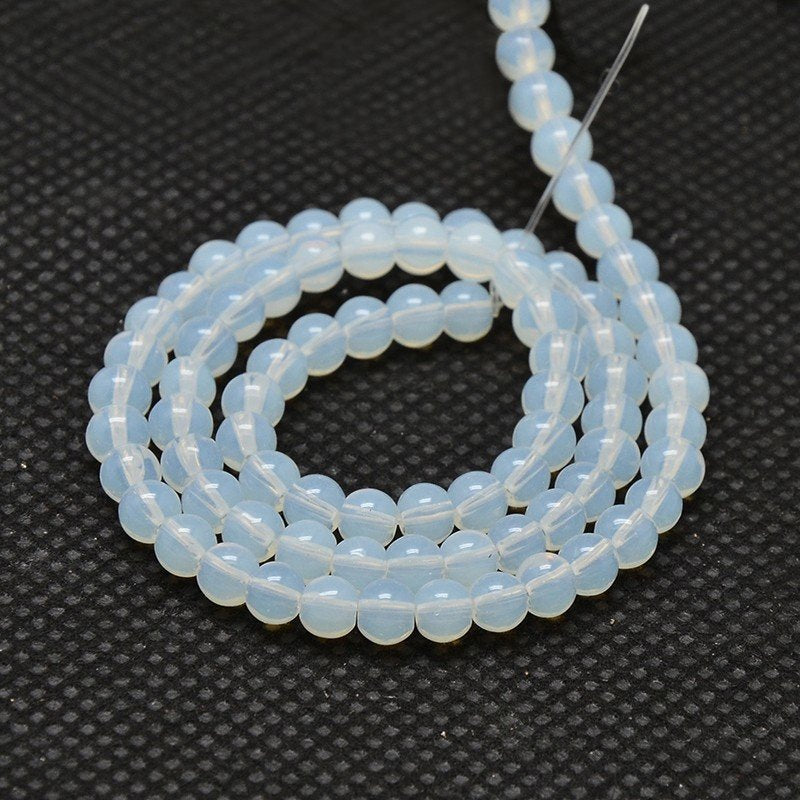 Hel sträng Opalite 6mm - ca 65st