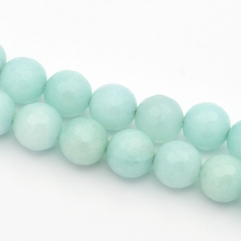 Hel sträng facetterad Amazonite - 8mm