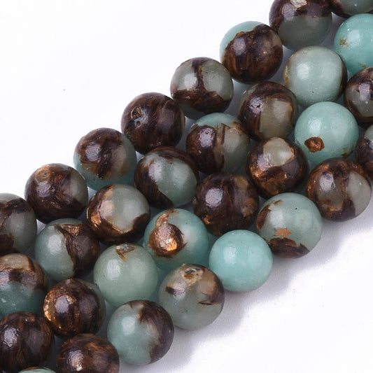 20st Bronzite och Aqua terra jasper jaspis 6mm