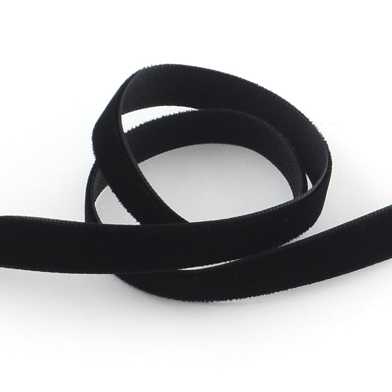 Sammetsband svart sammet 19mm - 1 meter