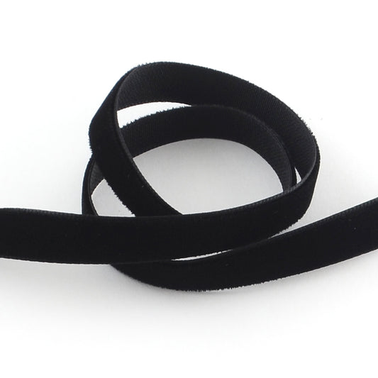 Sammetsband svart sammet 19mm - 1 meter